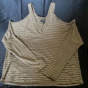 Open Shoulder Long Sleeve Tee